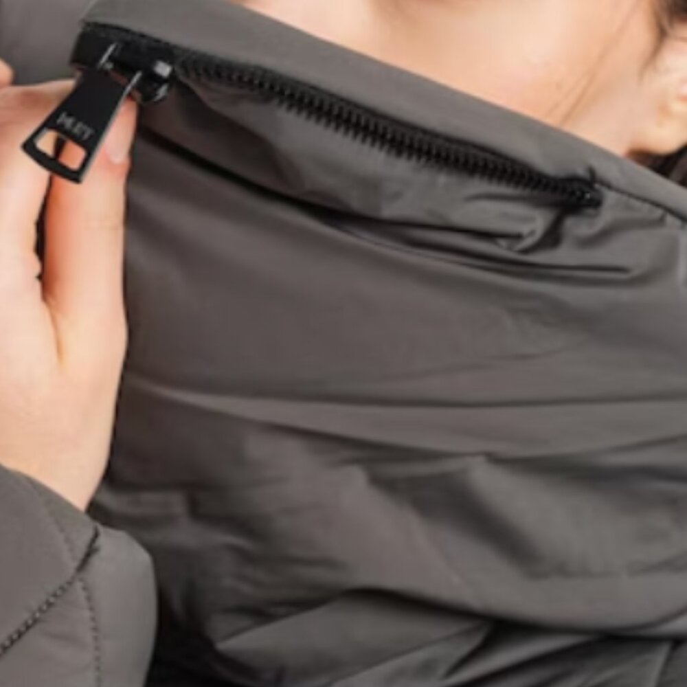 NWT DKNY Pillow Collar Diamond Quilt Long Puffer jacket with oversized - Picture 7 of 13